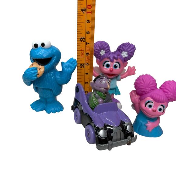 Sesame Street Toy Figure Lot Cookie Monster Abby Cadabby Count Von Cake Topper - Picture 4 of 4